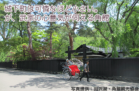 城下町は可憐なほど小さい。が、武家の心意気が伺える角館