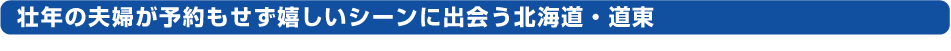 壮年の夫婦が予約もせず嬉しいシーンに出会う北海道・道東