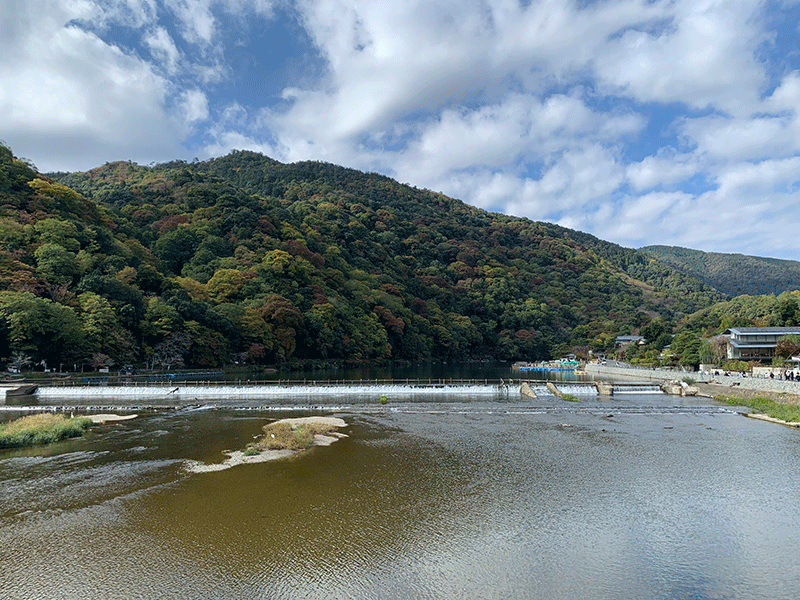 20221030渡月橋から嵐山
