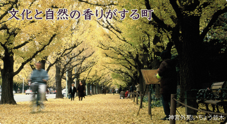 文化と自然の香りがする町　神宮外苑。