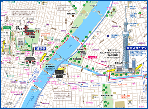 浅草・東京スカイツリーの地図