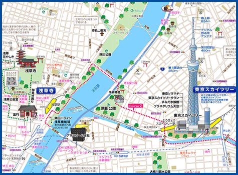 浅草・東京スカイツリーの地図