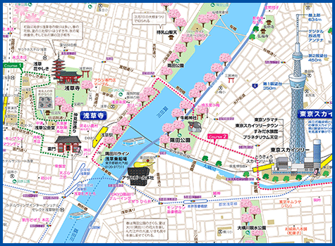 浅草・東京スカイツリーの地図