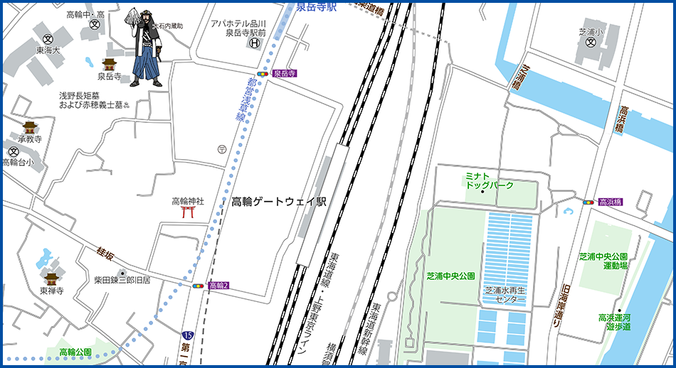 高輪ゲートウェイの地図